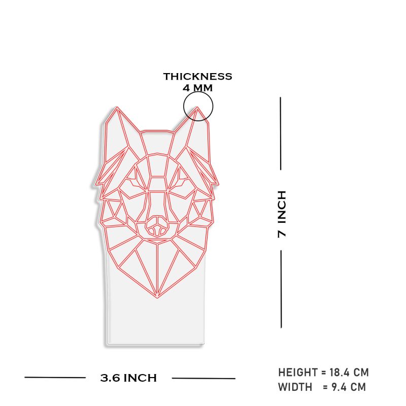 Poly-Art Design Fox Head Night Lamp